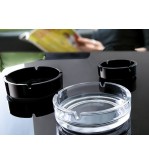 Arcoroc 107mm Empilable Stackable Black Glass Ashtray (24)