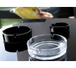 Arcoroc 107mm Empilable Stackable Black Glass Ashtray (24)