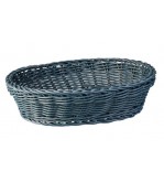 Display Basket Oval 240 x 180 x 70mm Grey Polyprop