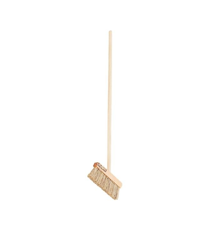 P F Brady Offset Broom Angled with Wooden Handle