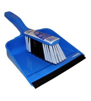 Edco Bannister-Dustpan & Brush Set Blue