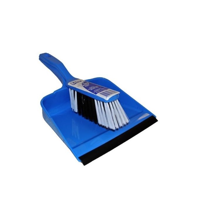 Edco Bannister-Dustpan & Brush Set Blue