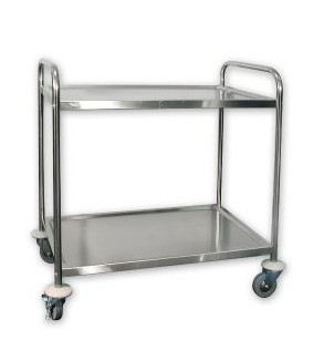 Trolley 710x405x825mm 2-Tiers Extra Heavy Duty Stainless Steel