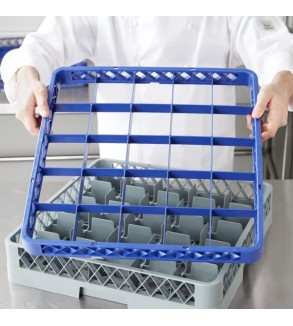 Chef Inox 500x500x45mm Wash Rack Extender 25 Compartment Blue