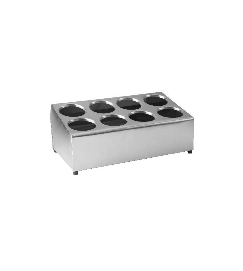 Cutlery Holder 8 Hole 2x4 Stainless Steel