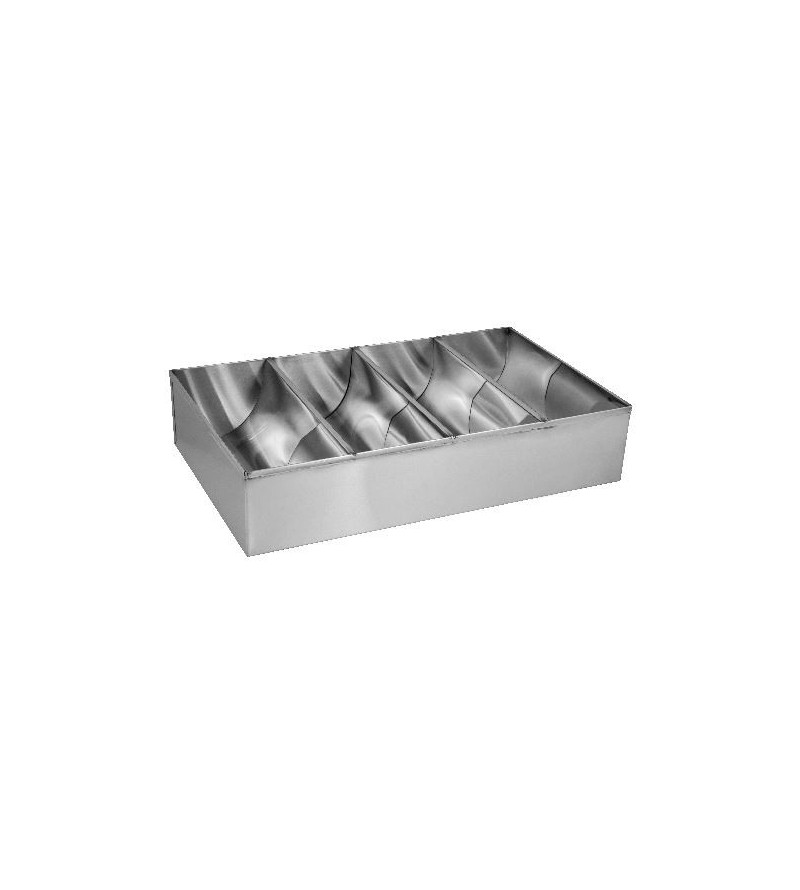 Cutlery Box 4-Comp Stainless Steel