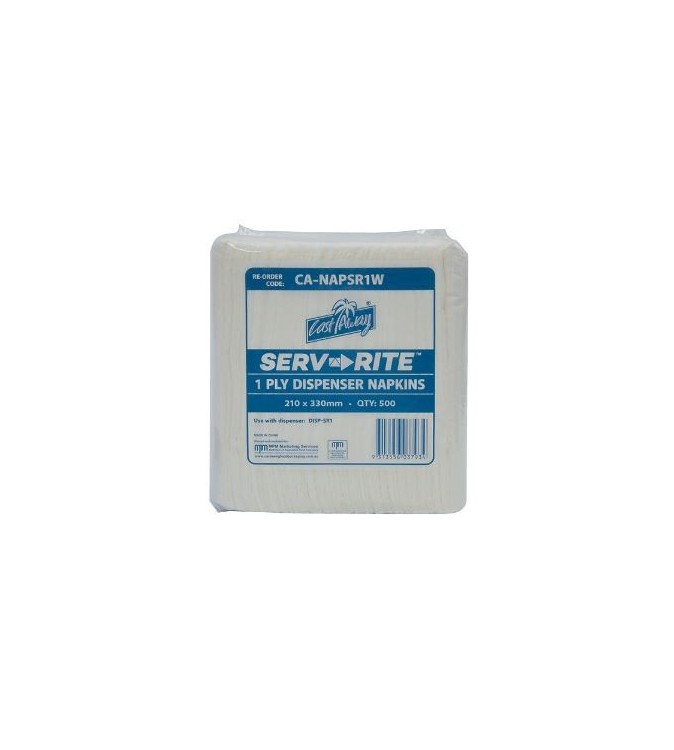 Cast Away White Serve-Rite Dispenser Napkin (6000)