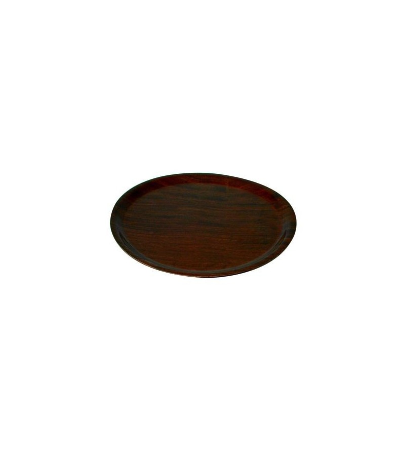 Wood Tray 370mm Round Mahogany