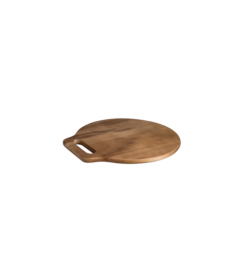 Moda 300mm Round Board with Handle Acacia Wood