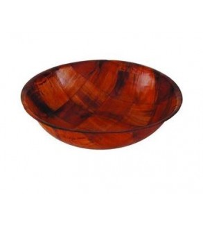 Salad Bowl 200mm Round Woven Wood (12)