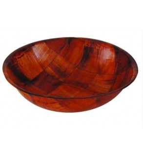 Salad Bowl 450mm Round Woven Wood (6)