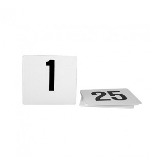 Table Number Set 1-25 Black On White