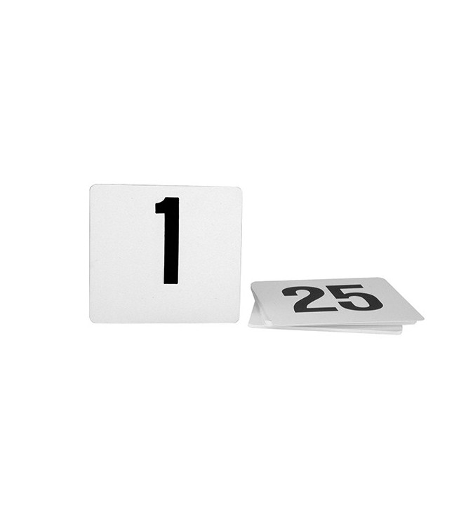 Table Number Set 1-25 Black On White
