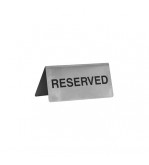 Reserved Sign 100x43mm A-Frame Stainless Steel