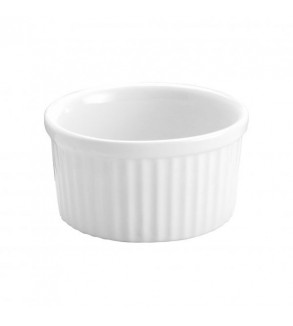 Souffle Dish 90ml / 75x35mm White Vitroceram