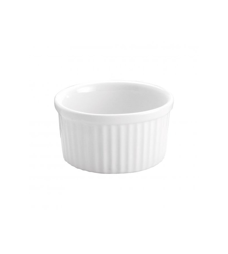 Souffle Dish 120ml / 85x41mm White Vitroceram