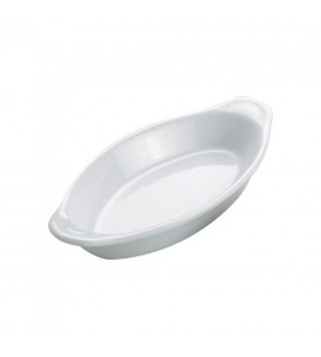 Oval Gratin Dish 240ml / 215x100x35mm White Vitroceram (24)