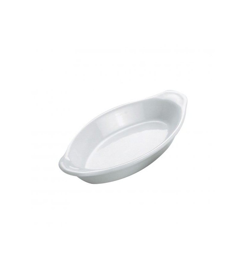 Oval Gratin Dish 240ml / 215x100x35mm White Vitroceram