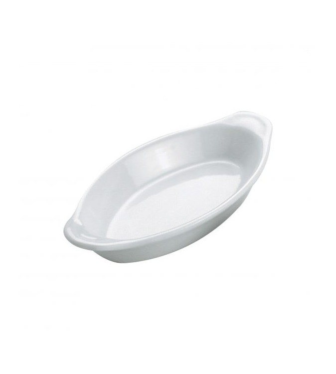 Oval Gratin Dish 380ml / 250x125x37mm White Vitroceram