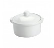 Casserole Round w/Cover 330ml / 137x90mm White Vitroceram