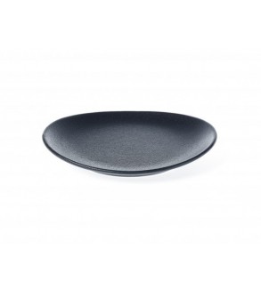 Tablekraft 210x186x26mm Oval Plate Black (6)
