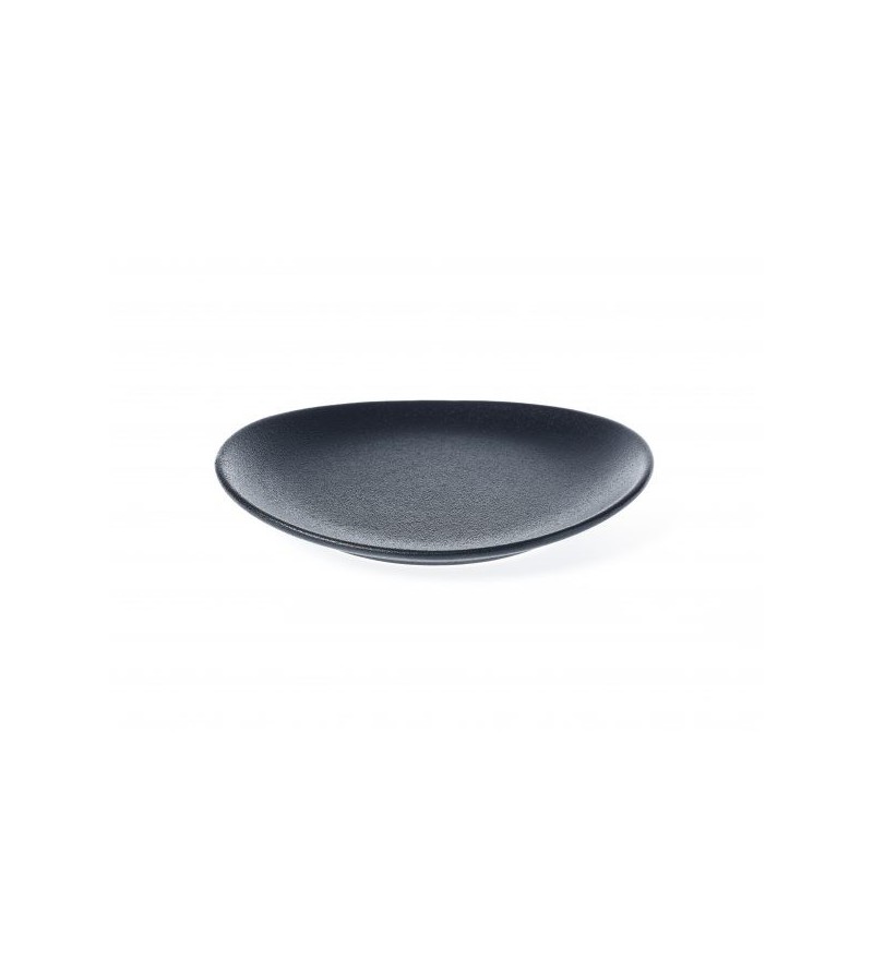 Oval Plate 210 x 190mm Black Tablekraft (6)