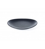 Oval Plate 250 x 220mm Black Tablekraft (6)