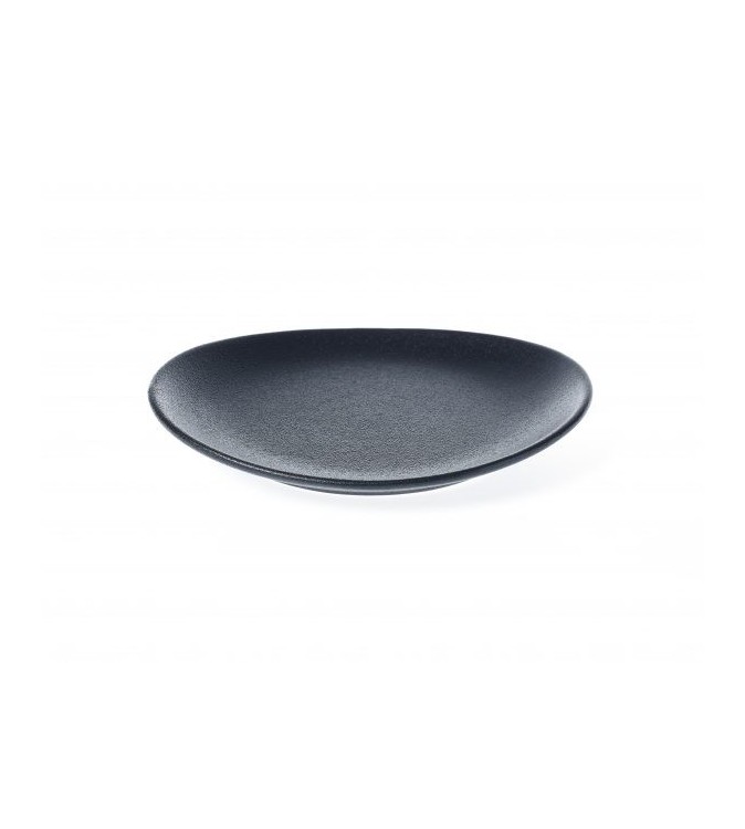 Oval Plate 250 x 220mm Black Tablekraft (6)