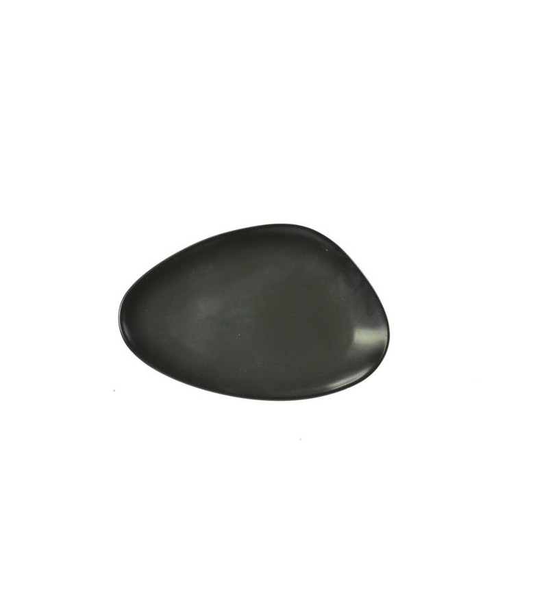 Oval Plate 295 x 250mm Black Tablekraft (3)