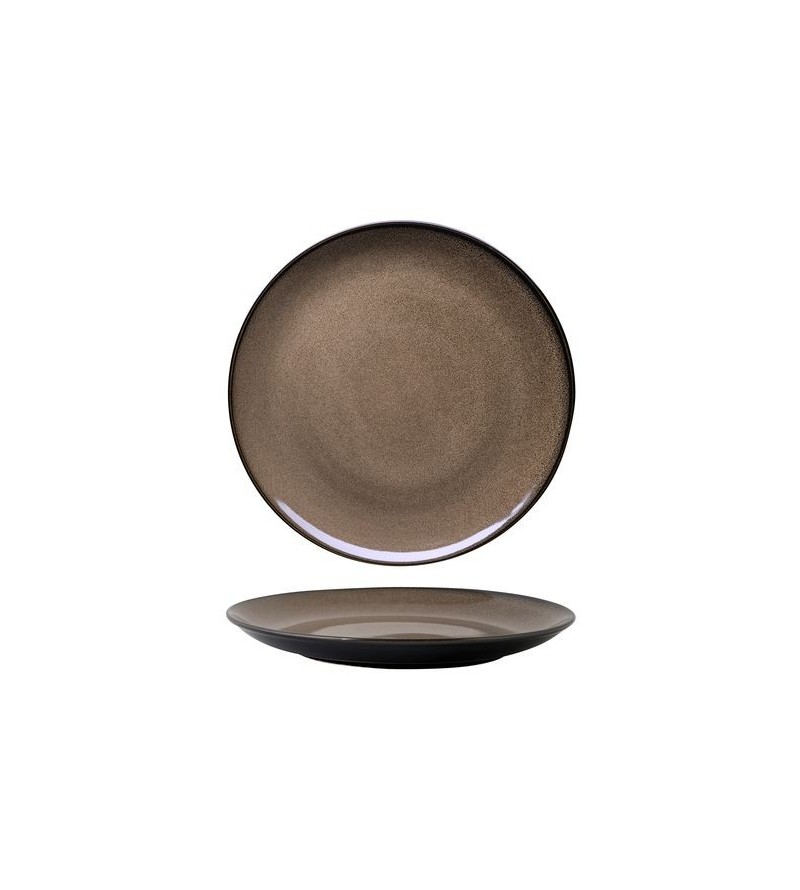 Luzerne 265mm Round Plate Coupe Rustic Chestnut