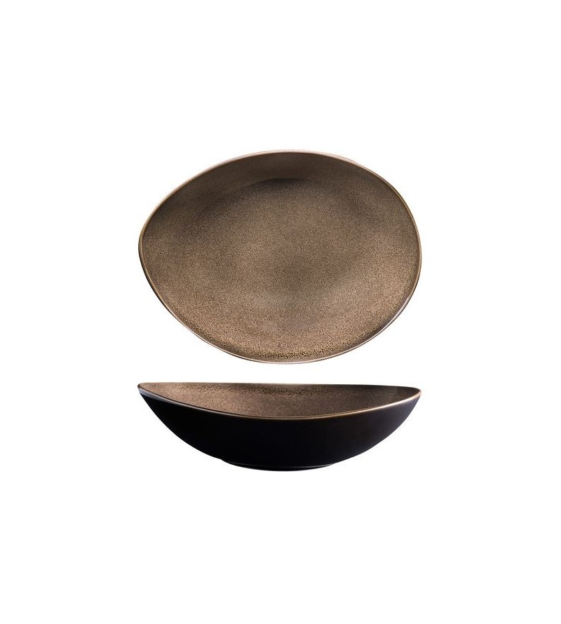 Luzerne 780ml / 230x180x57mm Oval Share Bowl Rustic Chestnut