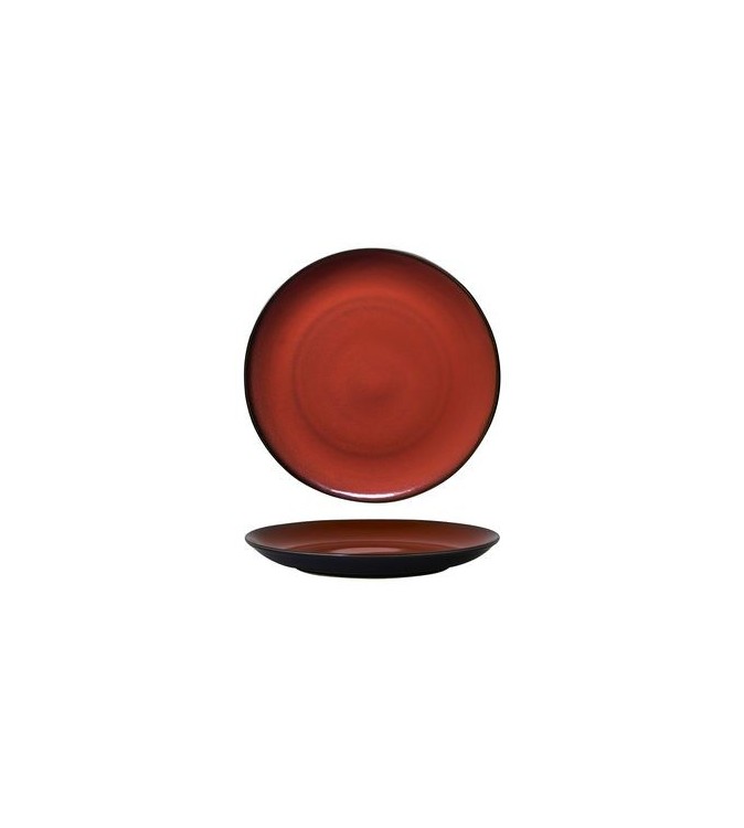 Luzerne 180mm Round Plate Coupe Rustic Crimson
