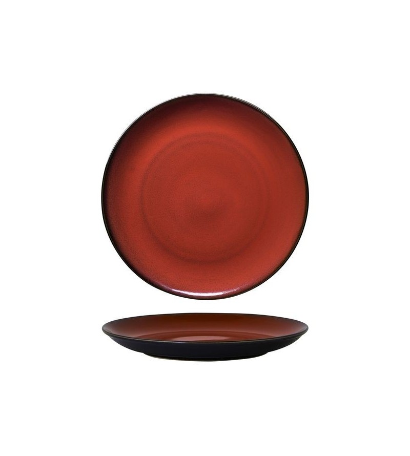Luzerne 310mm Round Plate Coupe Rustic Crimson