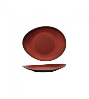 Luzerne 185x155mm Oval Plate Rustic Crimson (6)