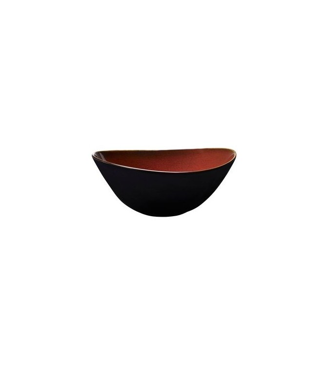 Luzerne 800ml / 190x170x84mm Oval Bowl Rustic Crimson