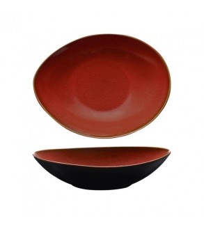 Luzerne 780ml / 230x180x57mm Oval Share Bowl Rustic Crimson (6)
