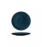 Luzerne Linen 180mm Round Plate Flat Navy Blue (6)