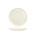 Luzerne 210mm Round Flat Plate Linen White
