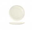 Luzerne 210mm Round Flat Plate Linen White