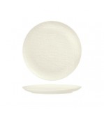 Luzerne 260mm Round Flat Plate Linen White