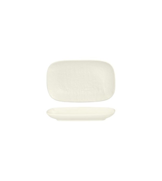 Luzerne 215x135mm Oblong Share Plate Linen White