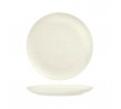 Luzerne 285mm Round Flat Plate Linen White
