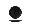 Luzerne 180mm Round Flat Plate Linen Black