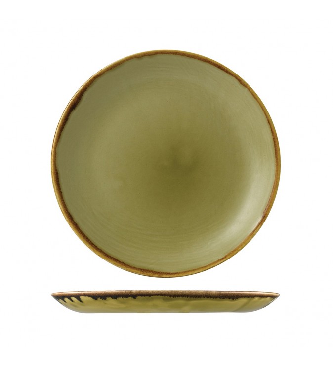 Dudson 288mm Round Coupe Plate Harvest Green