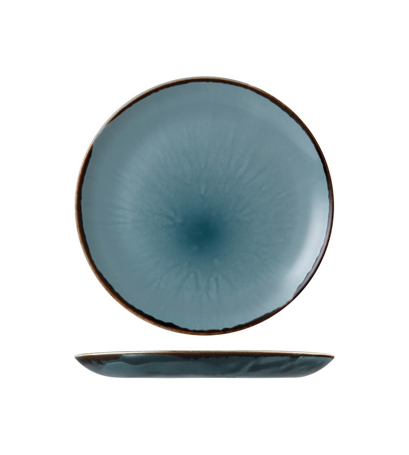 Dudson 260mm Round Coupe Plate Harvest Blue