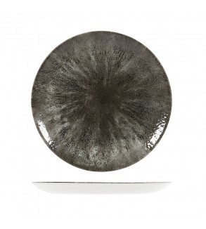 Churchill 288mm Round Coupe Plate Studio Prints Stone Quartz Black