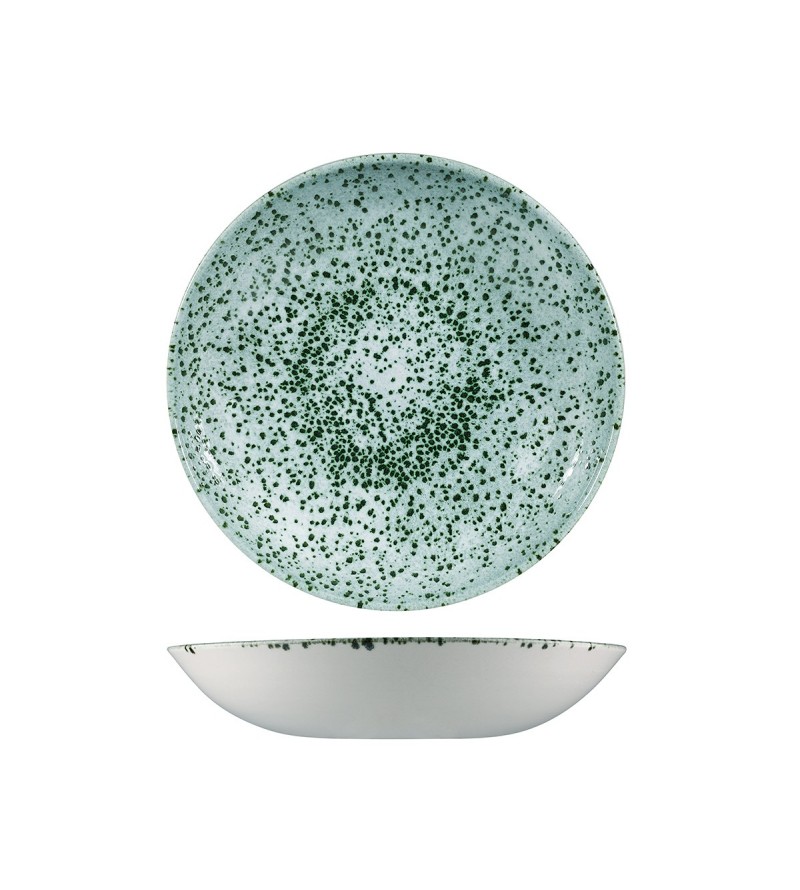 Churchill 1136ml / 248mm Round Coupe Bowl Studio Prints Stone Mineral Green