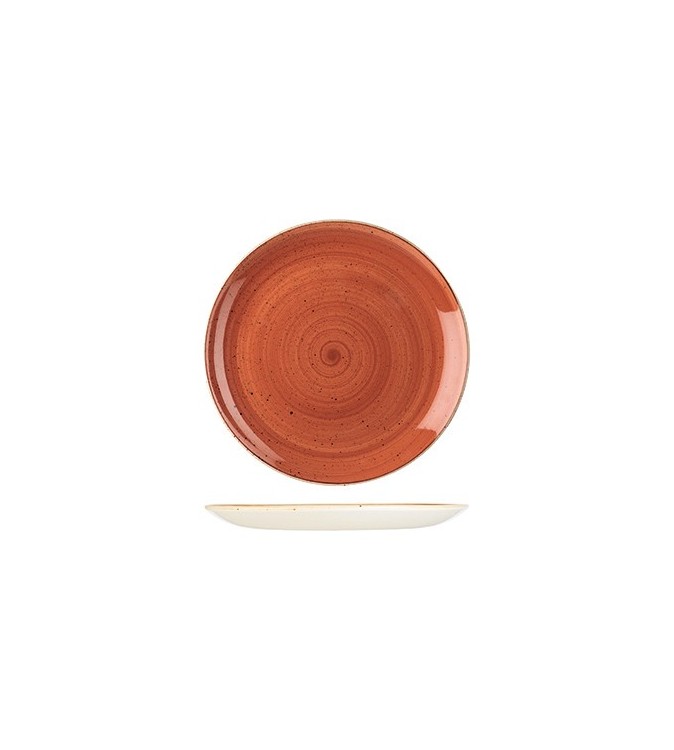 Churchill 165mm Round Coupe Plate Stonecast Spiced Orange