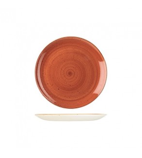 Churchill 217mm Round Coupe Plate Stonecast Spiced Orange (12)