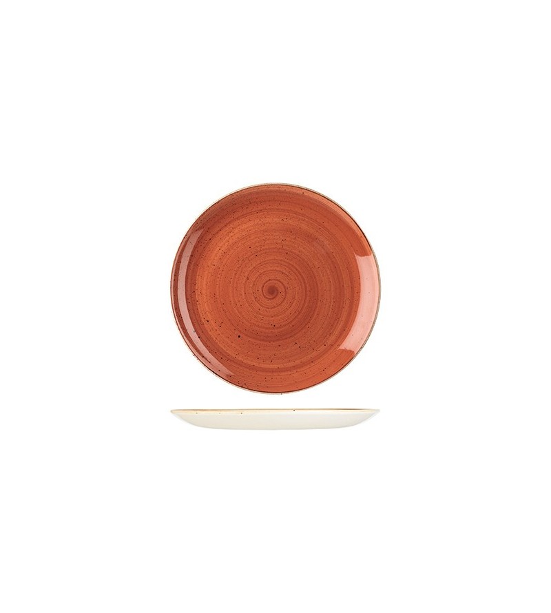 Churchill 217mm Round Coupe Plate Stonecast Spiced Orange